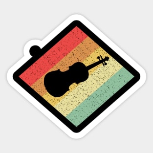 Retro Vintage 80s Violin Gift For Violinists Sticker